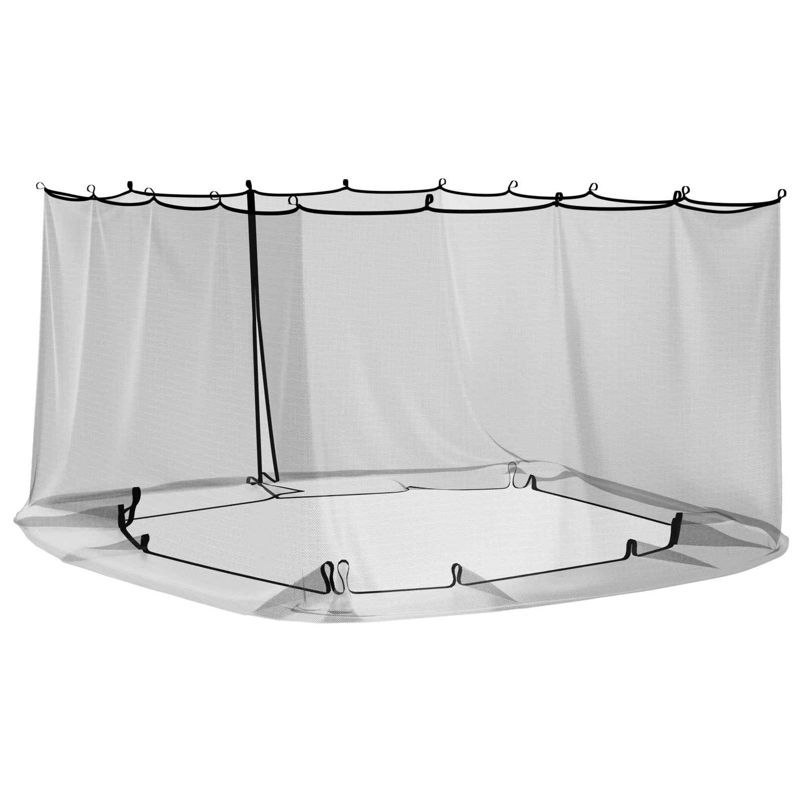 Zanzariera Per Gazebo 220 Mesh Nero 3,6 X 3,6 X 2 M Poliestere - Image 6