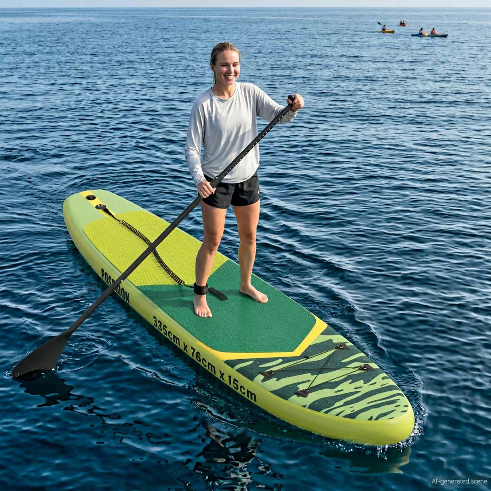 Tavola Da Paddle Gonfiabile Poseidon Verde 335 X 76 X 15 Cm Pvc