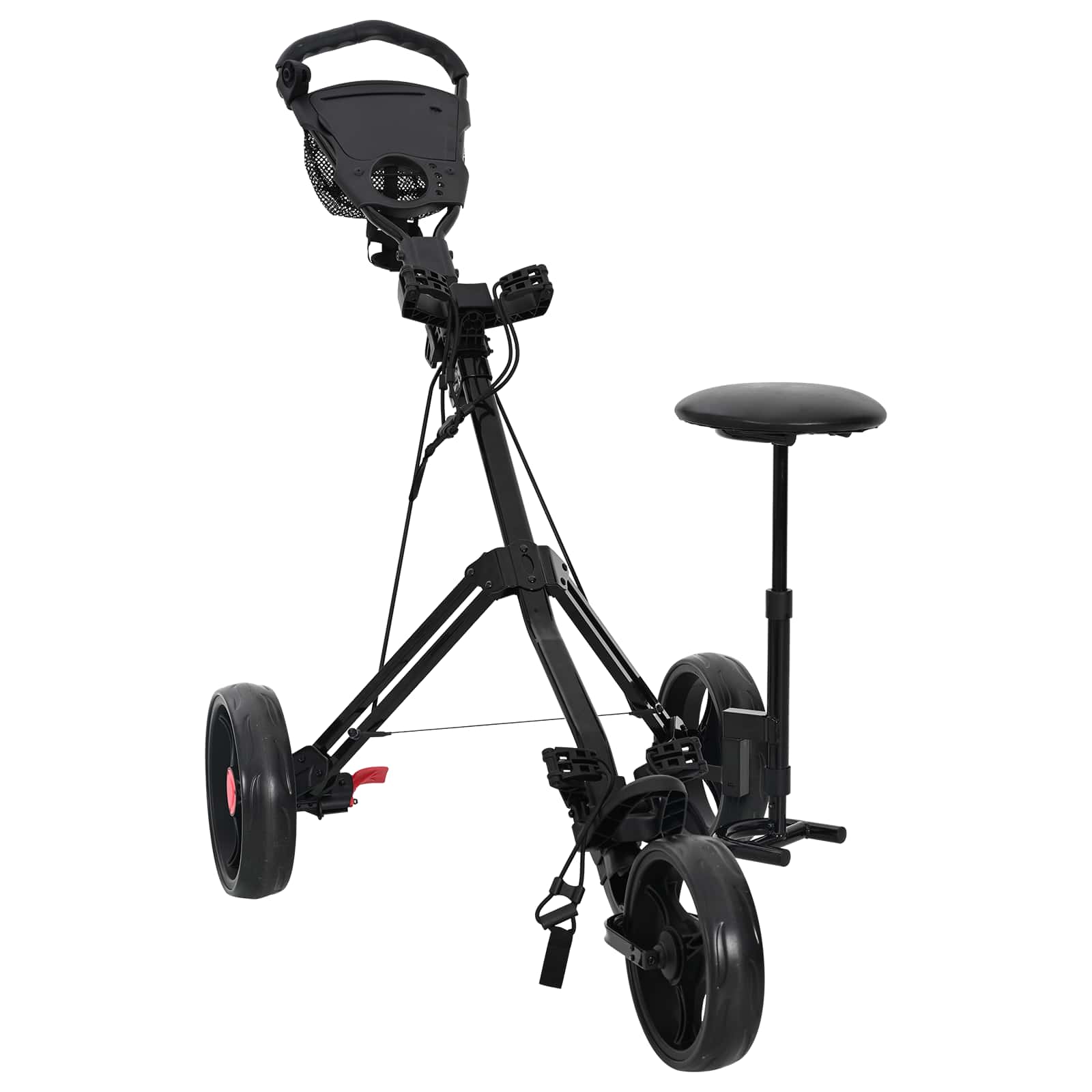 Carrello Da Golf Con Sedile Nero 95 X 69 X 114 Cm Ferro