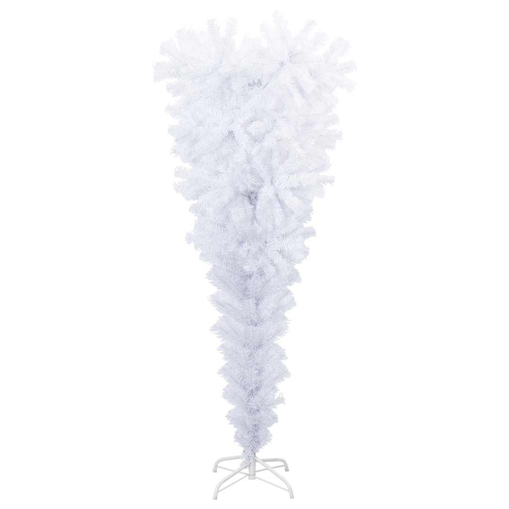 Albero Di Natale Artificiale Capovolto Con Base Bianco 120 cm