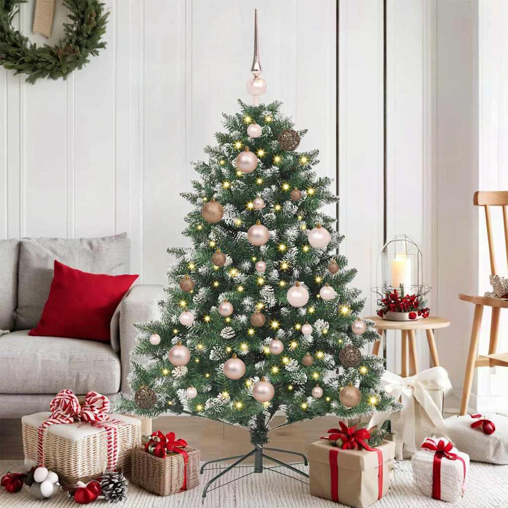 Albero Di Natale Artificiale Con 150 Led Verde 120 cm