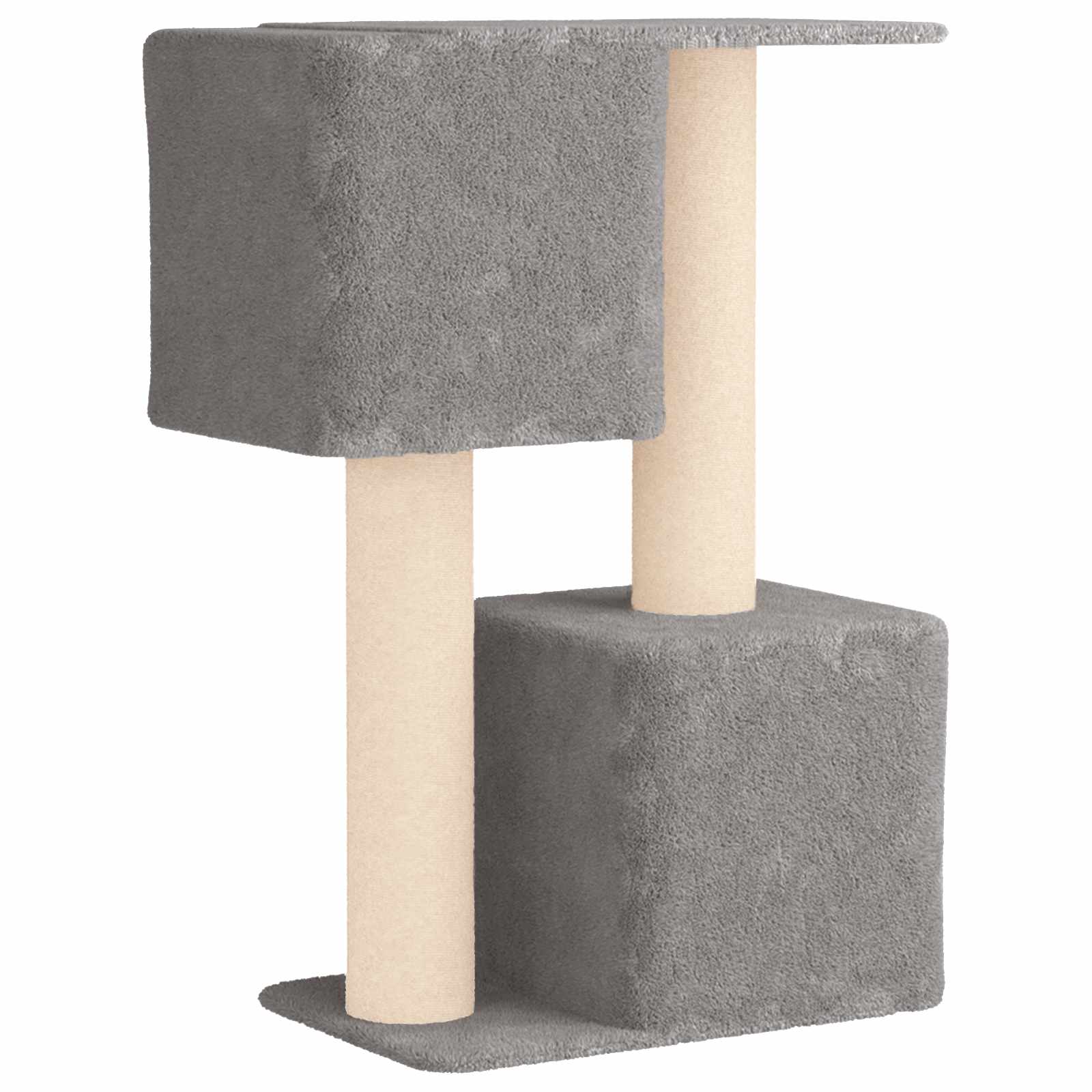 Albero Per Gatti Con Pali Per Graffiare In Sisal Grigio Chiaro - Image 6