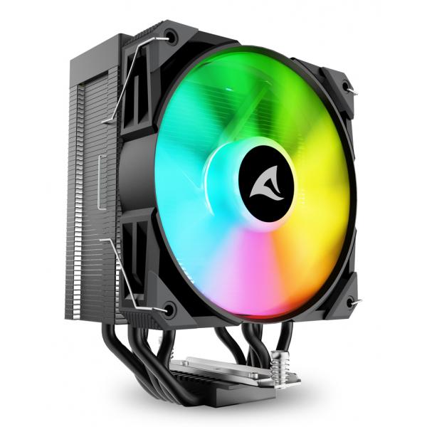 Sharkoon Dissipatore Ad Aria 1x 120mm Argb Pwm Fan, 5x Copper Pipes, Direct Touch, Tdp 230w, Effetto