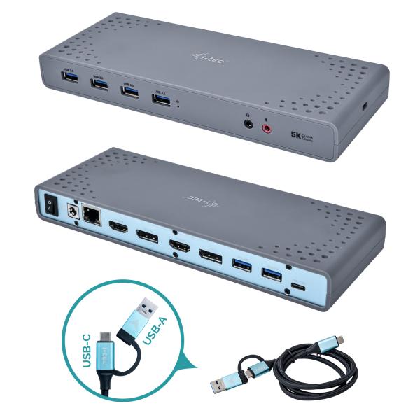 I-Tec Docking Station Usb 3.0 / UsB-C 5k, Universale A Doppio Display