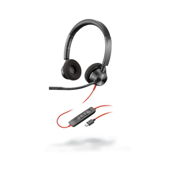 Poly Blackwire 3320 Auricolare Cablato A Padiglione Ufficio Usb TipO-C Nero (blackwire 3320-M UsB-C - Re 3320, Headset, HeaD-Band, - Office/call Cent