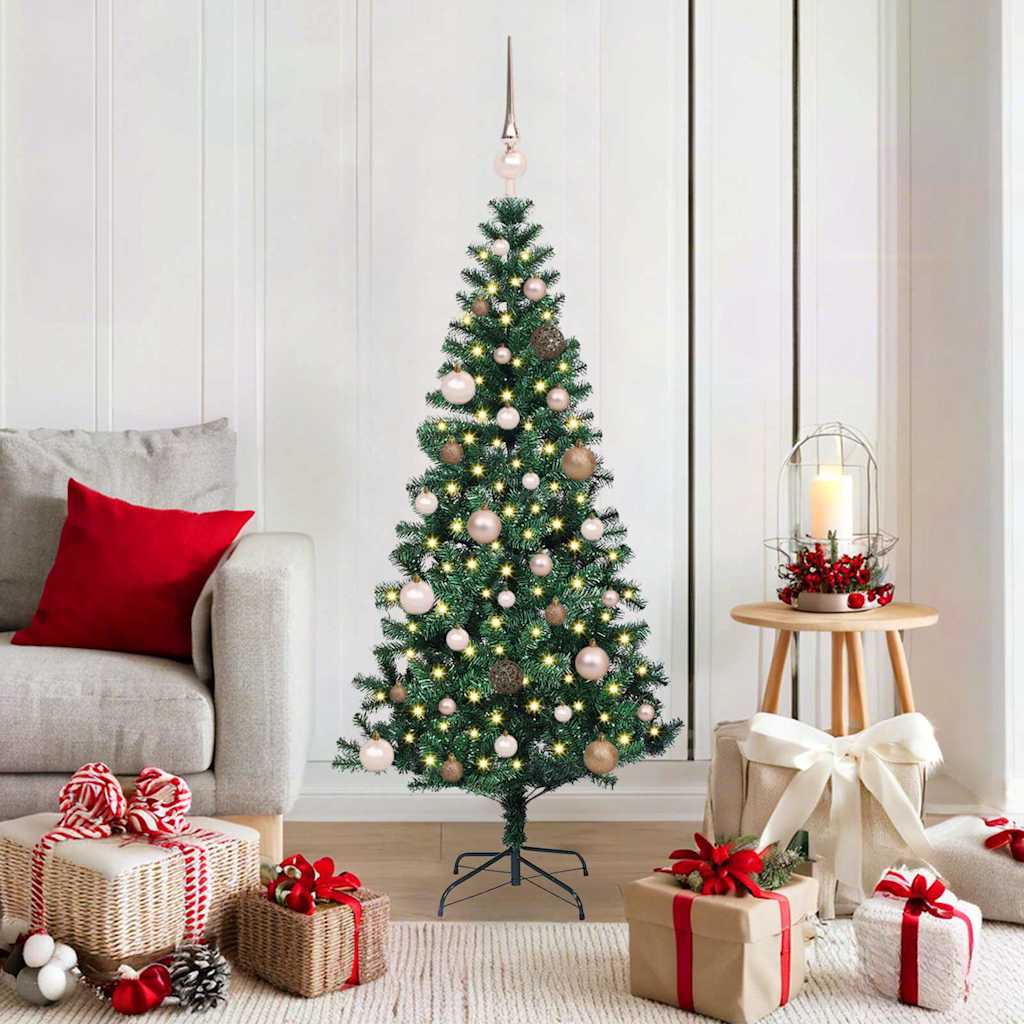 Albero Di Natale Artificiale Con Luci Integrate Verde 150 cm