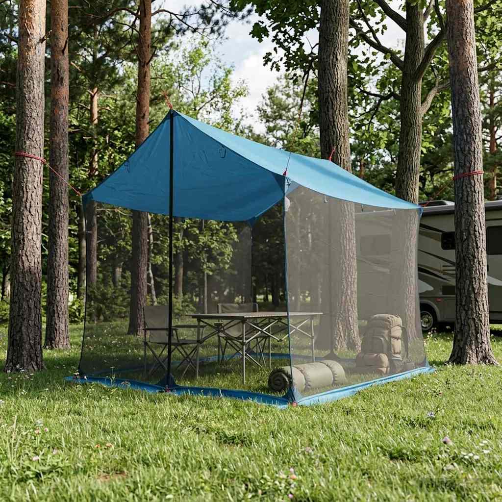 Telo Da Campeggio Con Pareti In Rete 270 X 210 X 210 Cm Blu