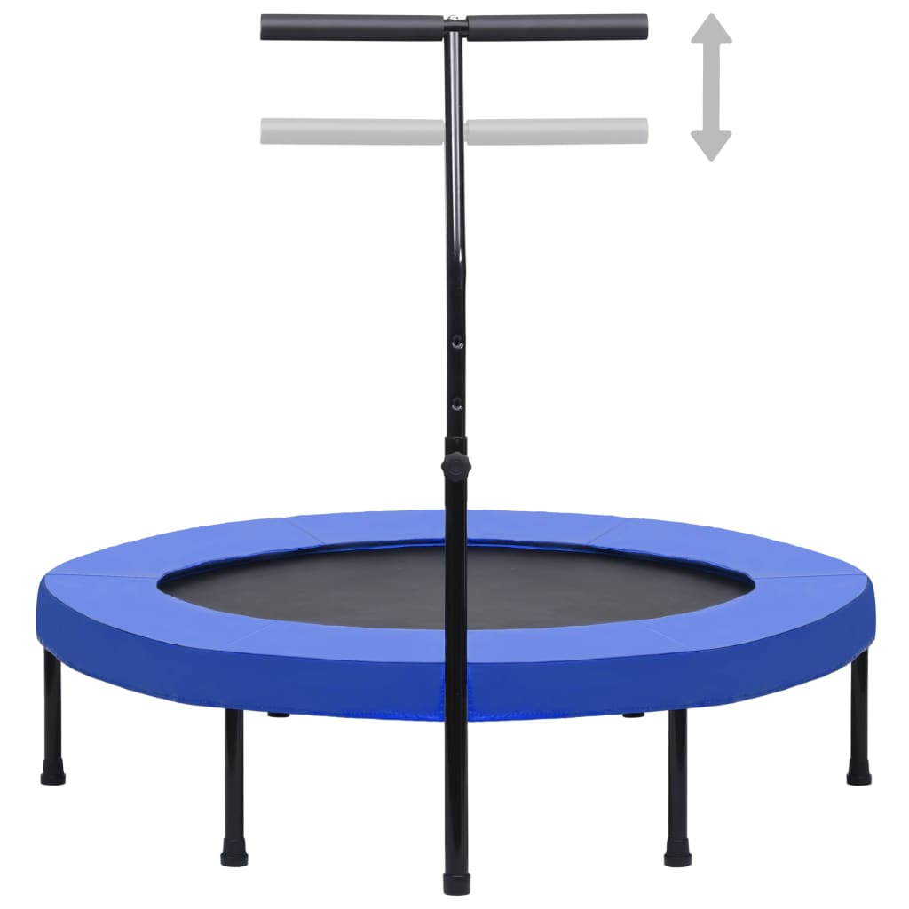 Trampolino Da Fitness Con Manico E Tappetino Di Sicurezza 122cm