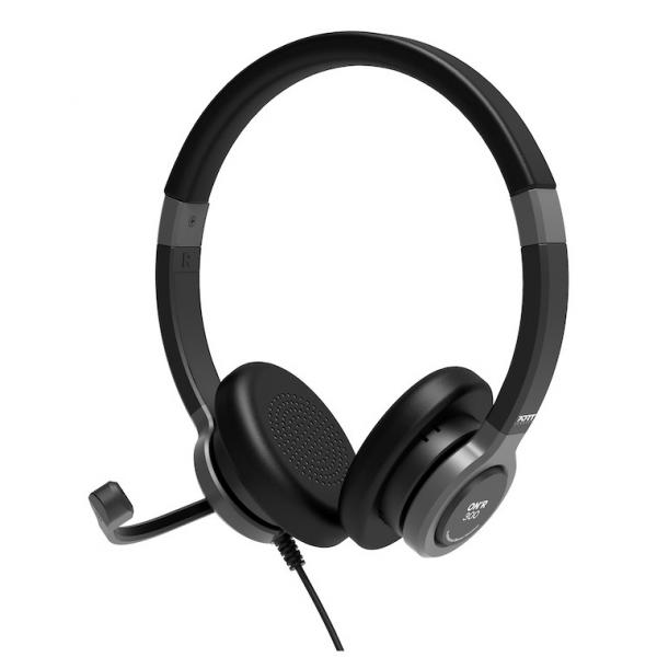 Port Designs 912001 Cuffia E Auricolare Cablato A Padiglione Ufficio Usb TypE-C / Usb TypE-A Nero (stereo Headset Active Office - Usb Mic Office)