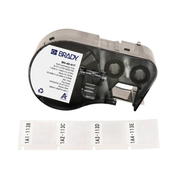 Brady M4-49-417 Etichetta Per Stampante Nero, Bianco Etichetta Per Stampante Autoadesiva (bmp41/bmp51/bmp53/m511 Label - Printer Labels)
