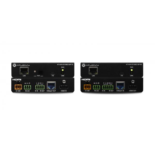 Atlona AT-AvA-Ex100cE-BP-Kit Moltiplicatore Av Nero (aT-AvA-Ex100cE-BP-Kit - Avance&trade; 4k/uhd Hdmi Extender Kit With Ethernet Control And Bidirec