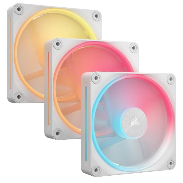 Corsair Icue Link Lx120-R Rgb Case Per Computer Ventilatore 12 Cm Bianco 3 Pz (corsair Lxr120 Rgb Icue Fan W 3pk)