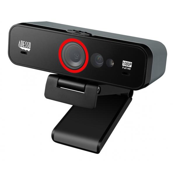 Adesso Cybertrack F1 Webcam 2,1 Mp 1920 X 1080 Pixel Usb 2.0 Nero (1080p Hd Webcam W/windows Hello - Face Rec. BuilD-In Cybertrack F1)