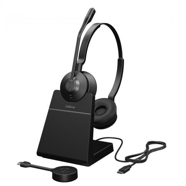 Jabra Engage 55 Auricolare Wireless A Padiglione Ufficio Nero, Titanio (jabra Engage 55 Stereo - Headset)