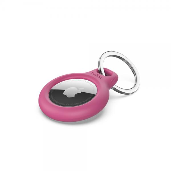Belkin Secure Holder Airtag Con Portachiavi - Rosa (keyring For Apple Airtag Pink - )