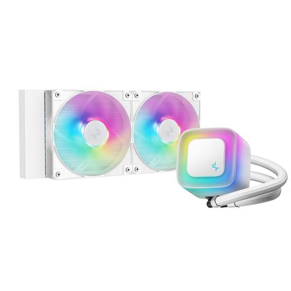 Deepcool Le240 V2 Processore Raffreddatore Di Liquidi Tutto In Uno 12 Cm Bianco (deepcool Le240 V2 White 240mm Liquid Cpu Cooler, Dual 120mm Argb Fan