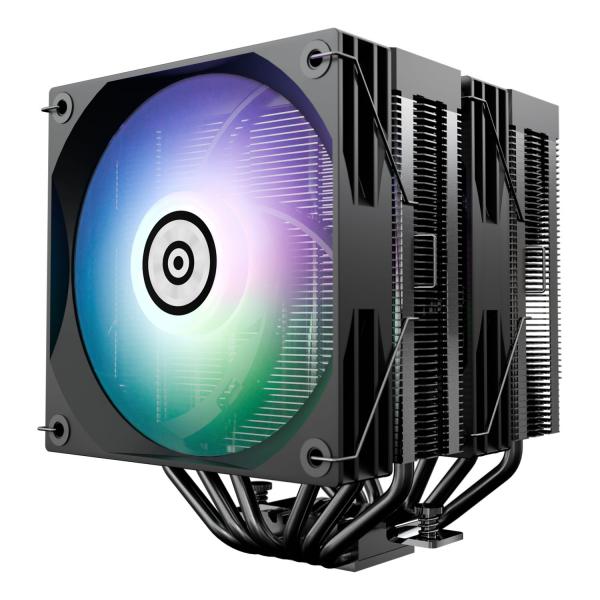 Enermax EtS-Td60D-Argb Sistema Di Raffreddamento Per Computer Processore Raffreddatore D'aria 12 Cm Nero (enermax Air Cpu Cooler EtS-Td60 Digita)