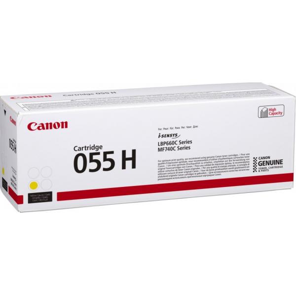 Canon 055h Cartuccia Toner 1 Pz Originale Giallo (055h Toner Cartridge 1 Pc[s] - Original Yellow - Warranty: 12m)