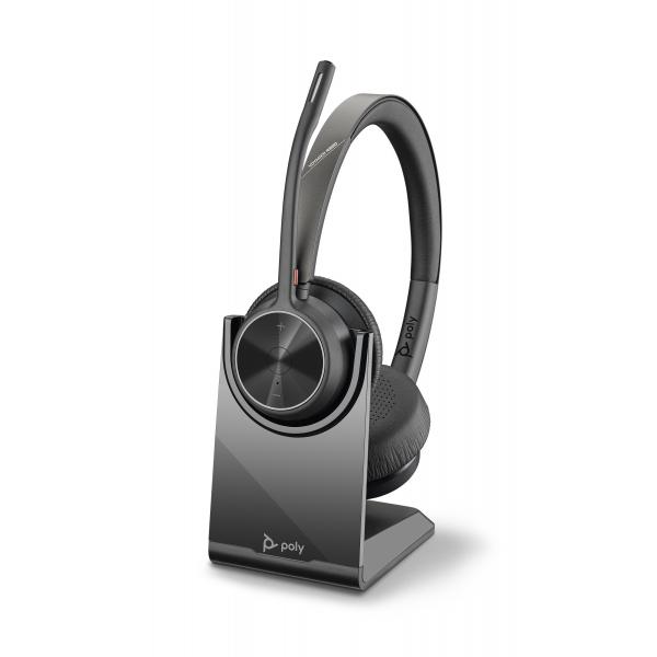 Voyager 4320 Uc Headset - Wireless Incl. Charging Stand - Black Poly Voyager 4320 Uc, Wireless, Office/call Center, 162 G, Headset, Black - Warranty: