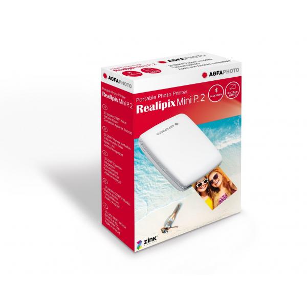 Agfaphoto Realipix Mini P. 2 Stampante Per Foto Zink [inchiostro Zero] 2 X 3 [5x7.6 Cm] (agfaphoto Mini Photo Printer Zink)
