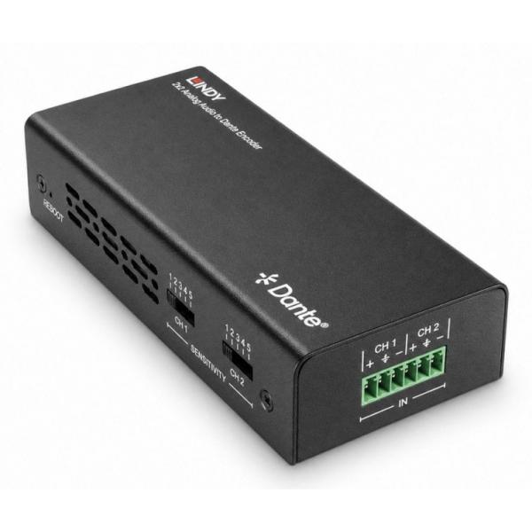 Lindy 70622 Convertitore Audio Nero (2ch Analog Audio To Danteâ® - Encoder - Warranty: 120m)