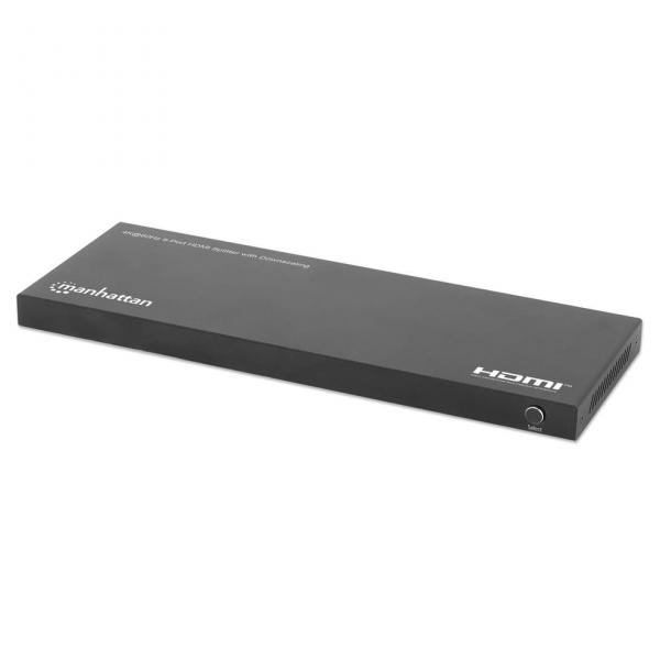 Manhattan 208451 Ripartitore Video Hdmi 8x Hdmi (4k 60hz 8-Port Hdmi Splitter - With Downscaling Splits One Hdmi)
