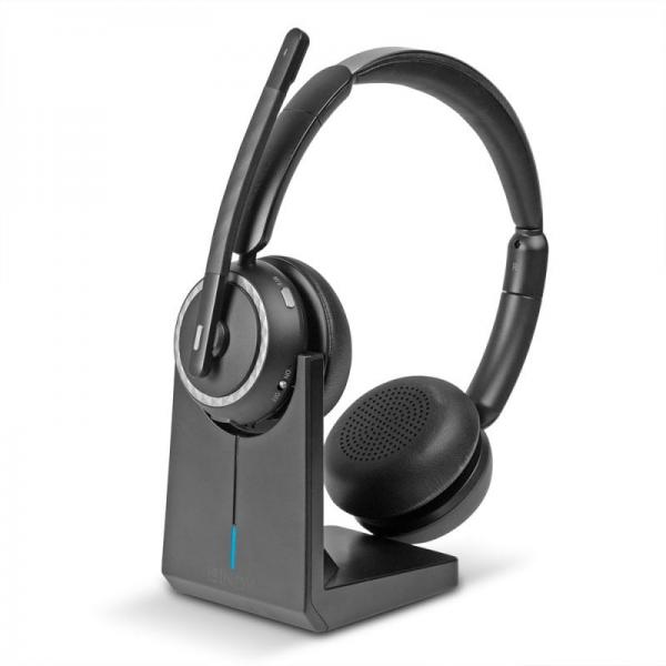 Lindy L118 Auricolare Wireless A Padiglione Ufficio Usb TipO-C Bluetooth Base Di Ricarica Nero (l118 Kabelloses BrO-Headset - Headset Inklusive Lades