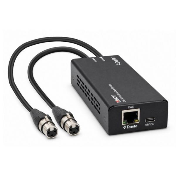 Lindy 70618 Convertitore Audio Nero (2ch Xlr Audio To Danteâ® - Encoder - Warranty: 120m)