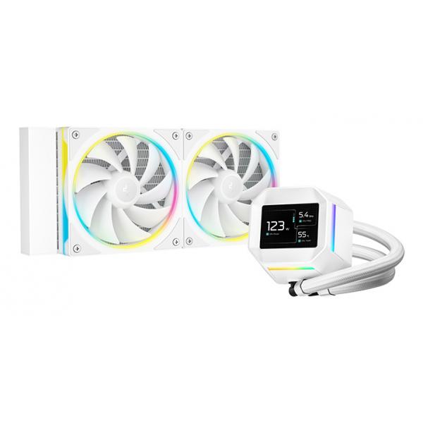 Deepcool Lm240 Wh Processore Kit Di Raffreddamento A Liquido 12 Cm Bianco 1 Pz (deepcool Lm240 White Liquid Cpu Cooler With 2.4 Ips Display, 240mm ai