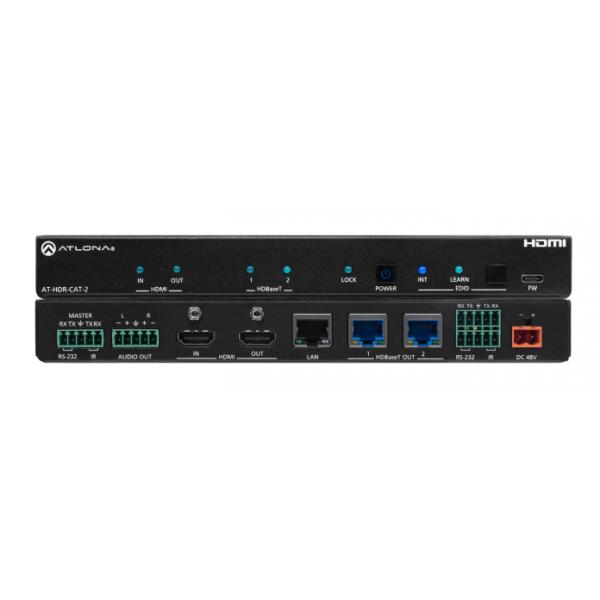 Atlona AT-HdR-CaT-2 Interruttore A Matrice 38,3 W (aT-HdR-CaT-2 - TwO-Output 4k Hdr Hdmi To Hdbaset Distribution Amplifier)