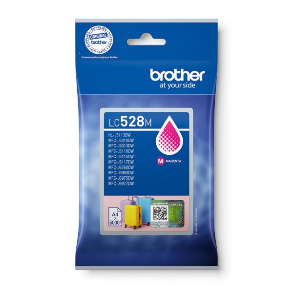 Brother Lc528m Cartuccia D'inchiostro 1 Pz Originale Magenta (tintenpatrone Magenta 5 000 - Seiten Nach Iso Standard 24711)