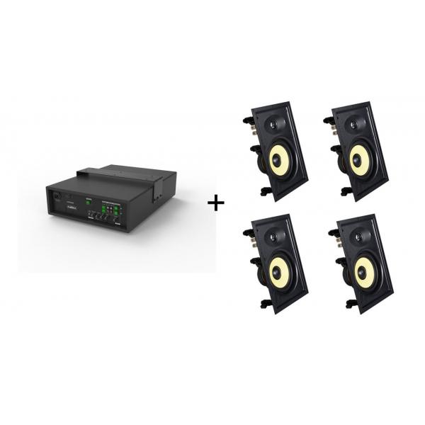 Vivolink Audiopack Subwoofer + 4 X Premium IN-Wall Speakers - [limited Bundle Pack Offer] Nero Cablato 110 W (audiopack Subwoofer + 4 X Pro - IN-Wall