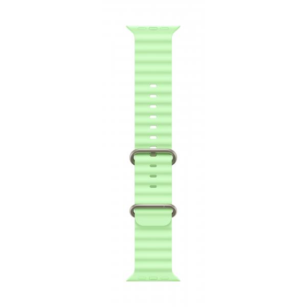 Apple Cinturino Ocean Verde Neon [49 Mm] - Titanio Naturale (*49mm Neon Green Oband - Nt Finish)