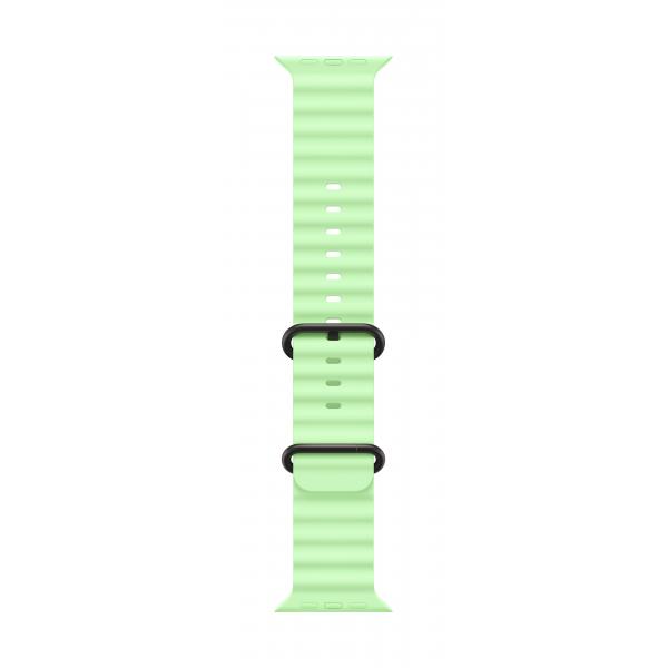 Apple Cinturino Ocean Verde Neon [49 Mm] - Titanio Nero (*49mm Neon Green Oband - Bt Finish)