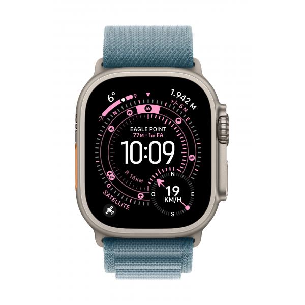 Apple Alpine Loop Blu Chiaro [49 Mm] - Large - Titanio Nero (*49mm Light Blue Al -?lge - Bt Fin)