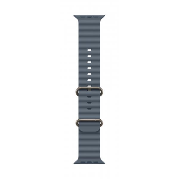 Apple Cinturino Ocean Blu Salmastro [49 Mm] - Titanio Naturale (49mm Anchor?blue Oband - Nt Finish)