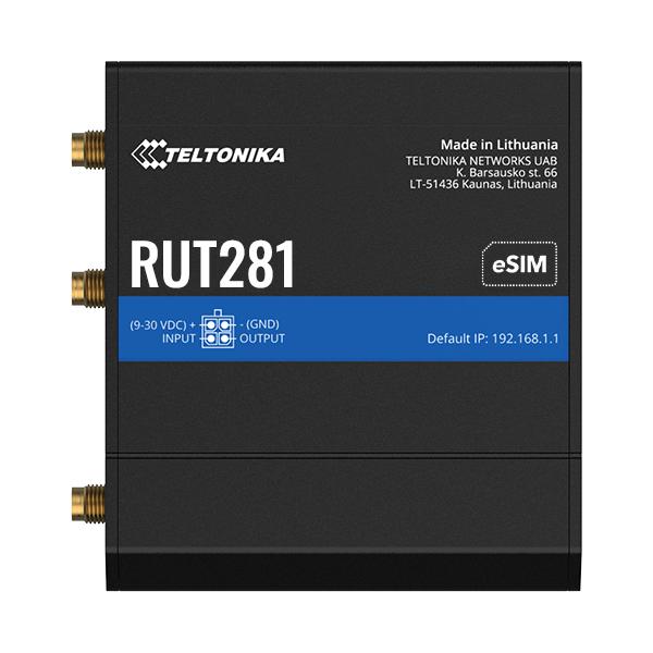 Rut281 [global, Eu Psu] 4g - Lte Telit Cat4 Router, X2 - Ethernet Ports, Physical Sim + Esim - Warranty: 24m