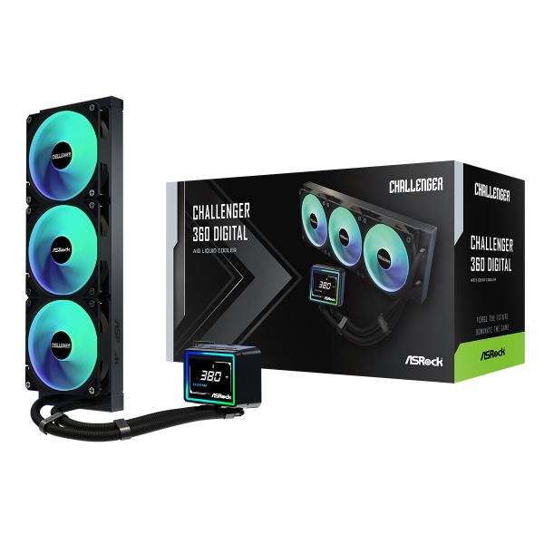 Asrock Challenger 360 Digital Processore Kit Di Raffreddamento A Liquido 12 Cm Nero (asrock Challenger 360 Digital Aio Liquid Cpu Cooler, 360mm Radia