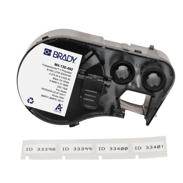 Brady People Id M4-130-492 Etichetta Per Stampante Bianco Etichetta Per Stampante Autoadesiva (bmp41/bmp51/bmp53/m511 - Freezerbondz Label Printer -