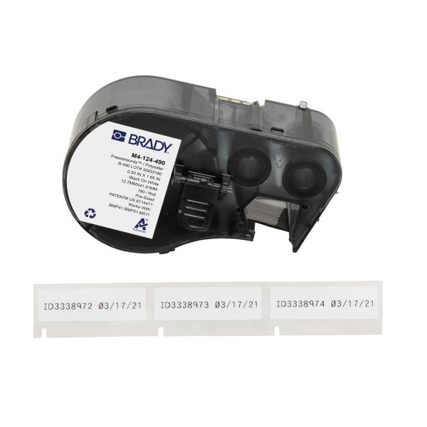 Brady People Id M4-124-490 Etichetta Per Stampante Bianco Etichetta Per Stampante Autoadesiva (bmp41/bmp51/bmp53/m511 - Freezerbondz Label Printer -