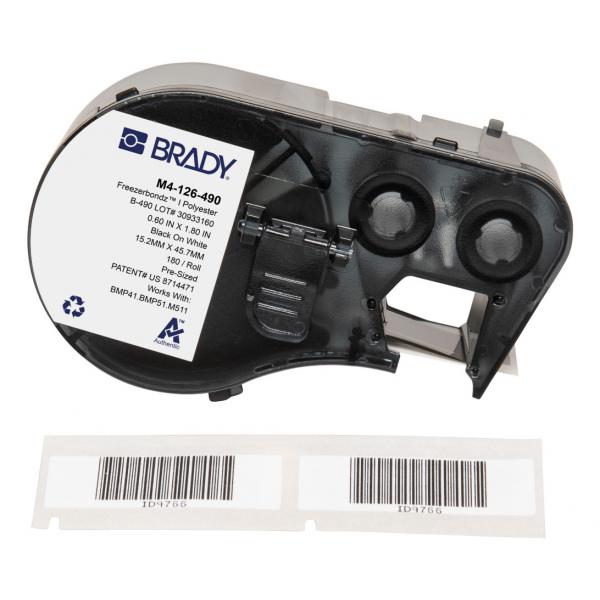 Brady People Id M4-126-490 Etichetta Per Stampante Bianco Etichetta Per Stampante Autoadesiva (bmp41/bmp51/bmp53/m511 - Freezerbondz Label Printer -