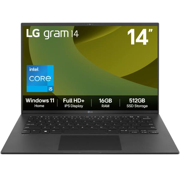Lg Gram 14z90rU-G.aa55a1 Laptop Intel® Core™ I5 I5-1334u Computer Portatile 35,6 Cm [14] Full Hd+ 16 Gb Lpddr5-Sdram 512 Gb Ssd WI-Fi 6e [802.11ax] W