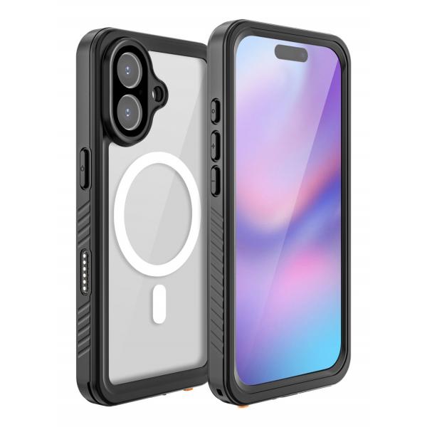 4smarts Hülle Custodia Per Cellulare 16 Cm [6.3] Cover Nero, Trasparente (waterproof Case Stark For Apple - Iphone 17 Magsafe Compatible)