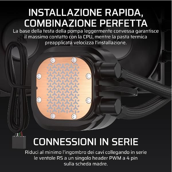 Corsair Nautilus 360 Rs Processore Raffreddatore Di Liquidi Tutto In Uno 12 Cm Nero (corsair Nautilus 360 Rs Lcd Cooler) - Image 5
