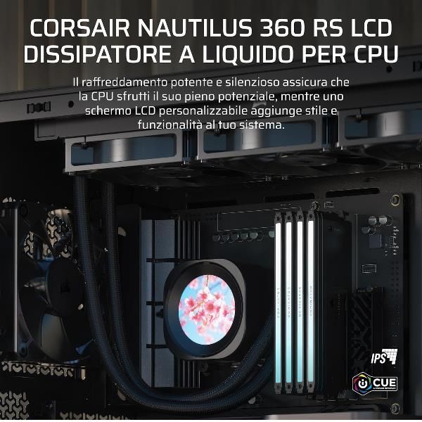 Corsair Nautilus 360 Rs Processore Raffreddatore Di Liquidi Tutto In Uno 12 Cm Nero (corsair Nautilus 360 Rs Lcd Cooler) - Image 6