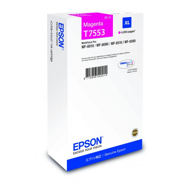 Epson C13t75534n Cartuccia D'inchiostro 1 Pz Originale Resa Elevata [xl] Magenta (epson Wf 8000 Series Magenta Ink Cartridge Xl 5000 Pages l)