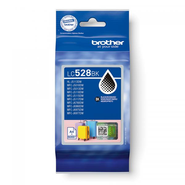 Brother Lc528bk Cartuccia D'inchiostro 1 Pz Originale Nero (tintenpatrone Schwarz 6 000 - Seiten Nach Iso Standard 24711)