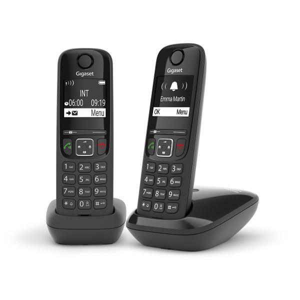 Gigaset As690 Duo Telefono Analogico/dect Identificatore Di Chiamata Nero (as690 Duo Analog/dect - Telephone Caller Id Black - Warranty: 12m)