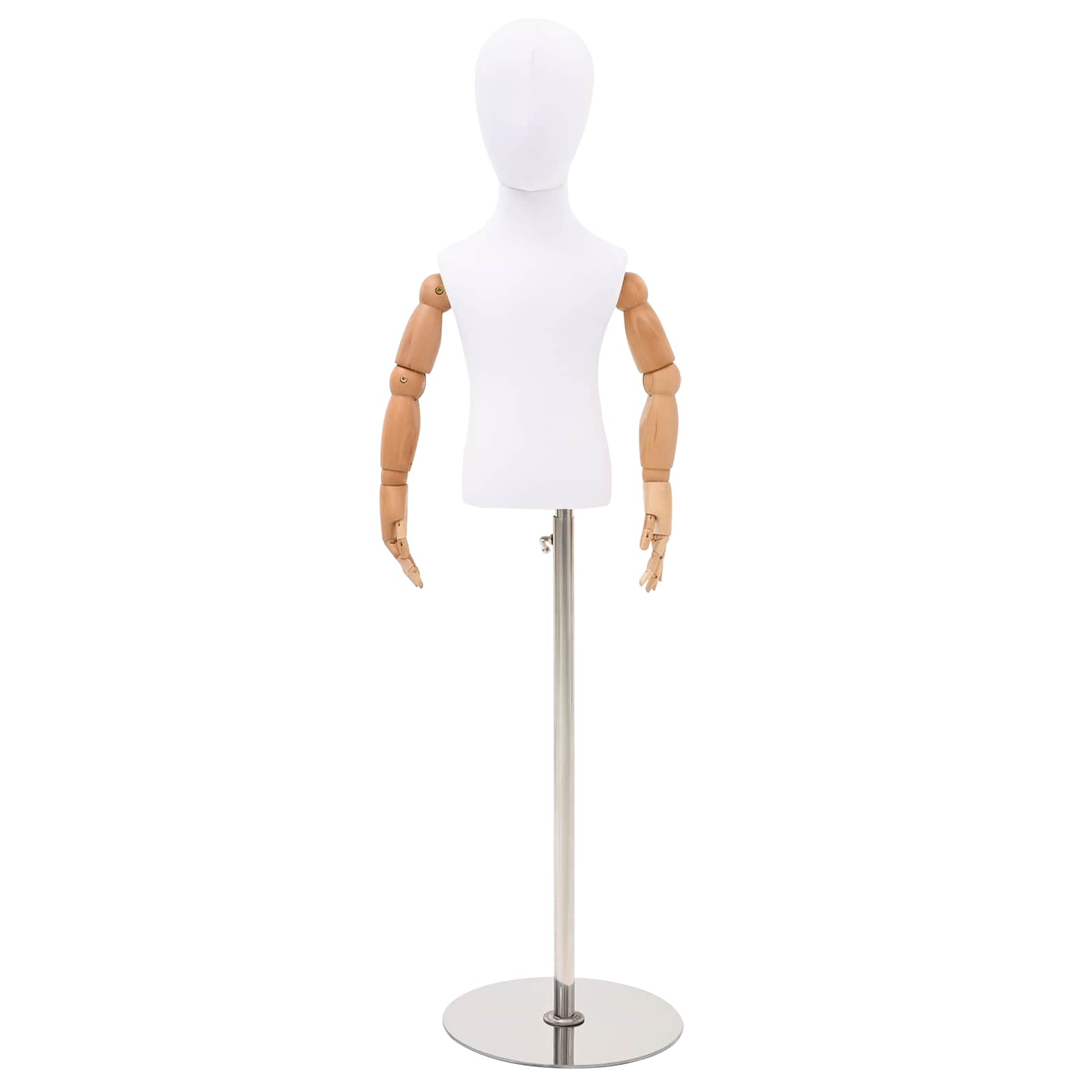 Manichino Regolabile 120-157 Cm Con Base Unisex Pp Bianco