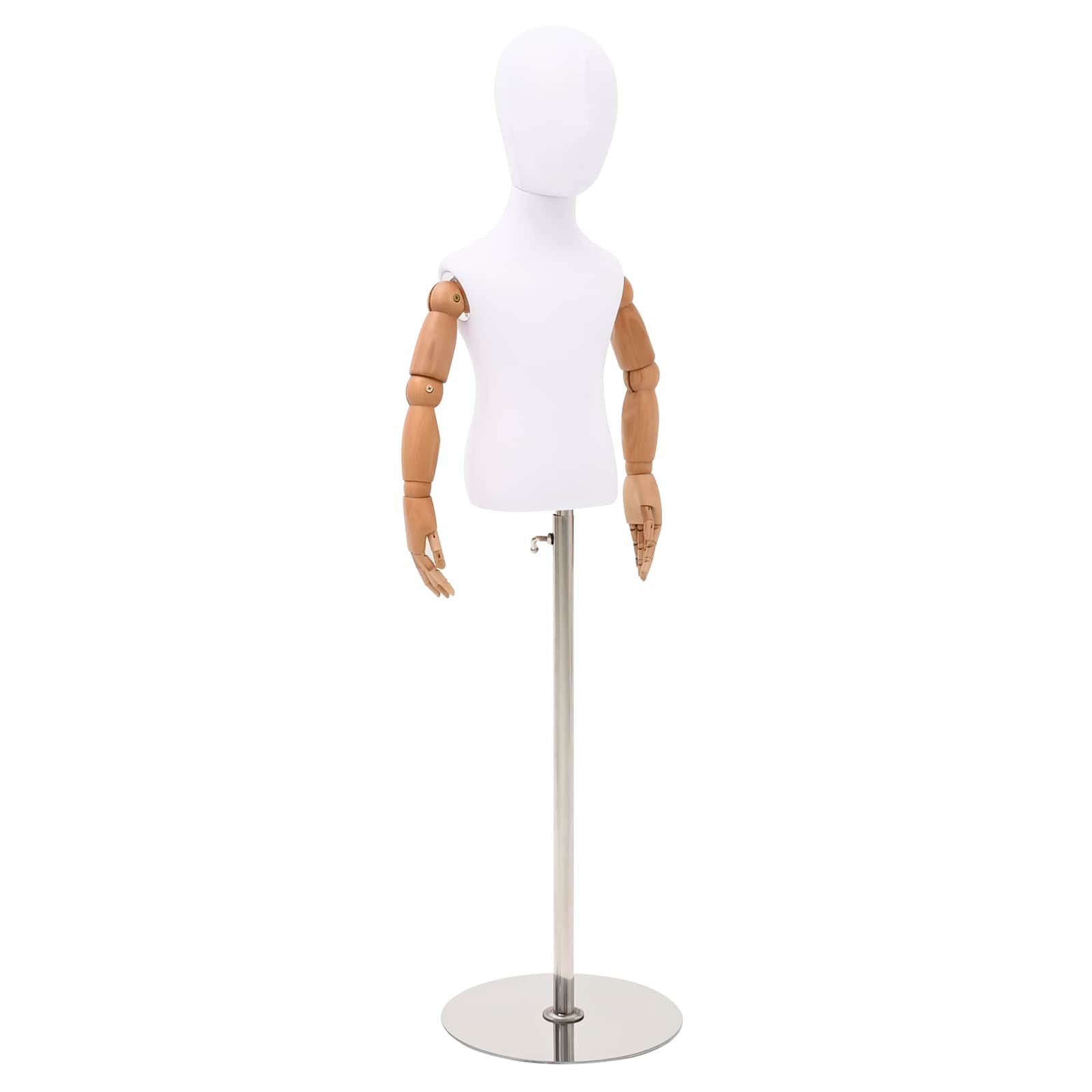 Manichino Regolabile 120-157 Cm Con Base Unisex Pp Bianco - Image 4